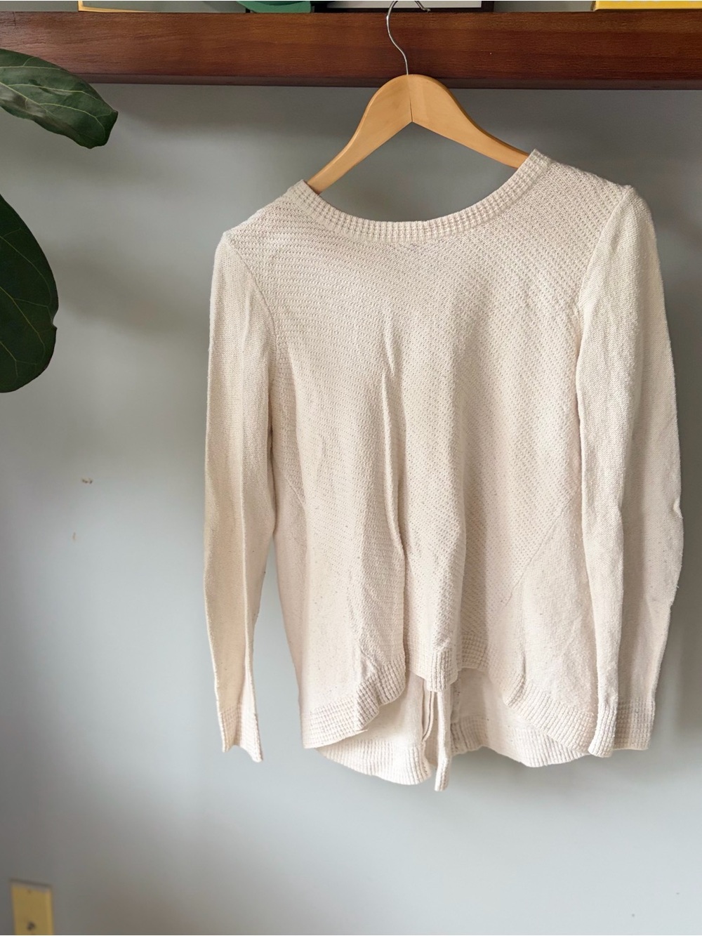 Madewell Cream Crewneck Knit Sweater